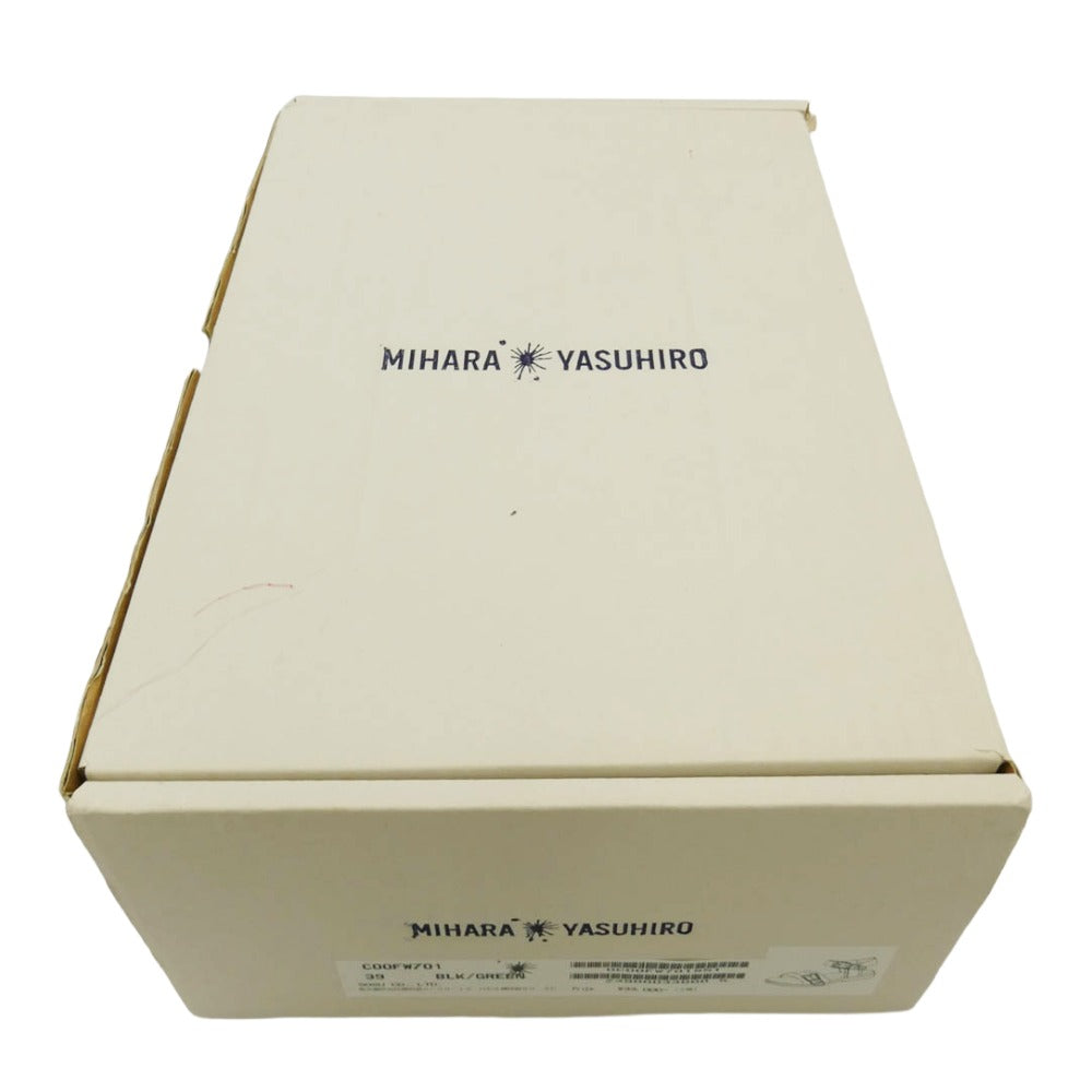 MIHARA YASUHIRO ミハラヤスヒロ ウエスタンストラップ ファー サンダル ブラウン系 グリーン系 39【美品】【中古】