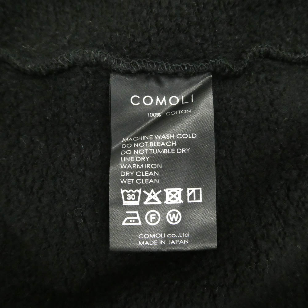 COMOLI コモリ 25AW C03-05017 コットン裏毛 パーカー ブラック系 M【中古】
