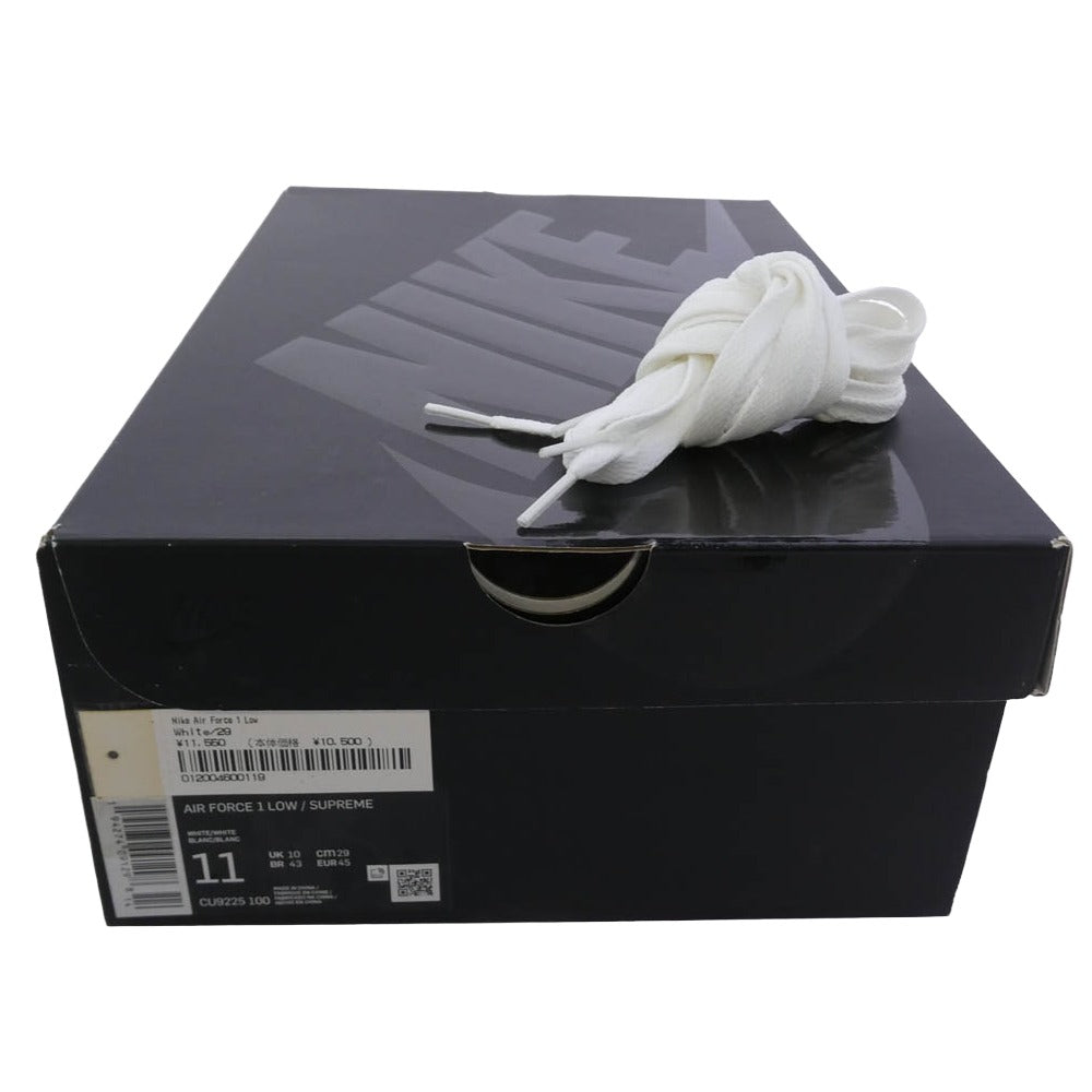 Supreme シュプリーム CU9225-100 x Nike Air Force 1 Low AF1 ナイキ エアフォース1 ロー スニーカー ホワイト系 29cm【中古】