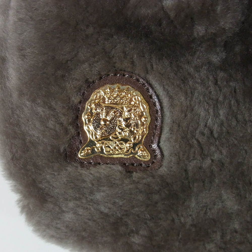 ADMJアクセソワ エーディーエムジェイ accessoires de mademoiselle アクセソワドゥマドモワゼル レザーハンドル ファー バッグ ダークブラウン系【中古】