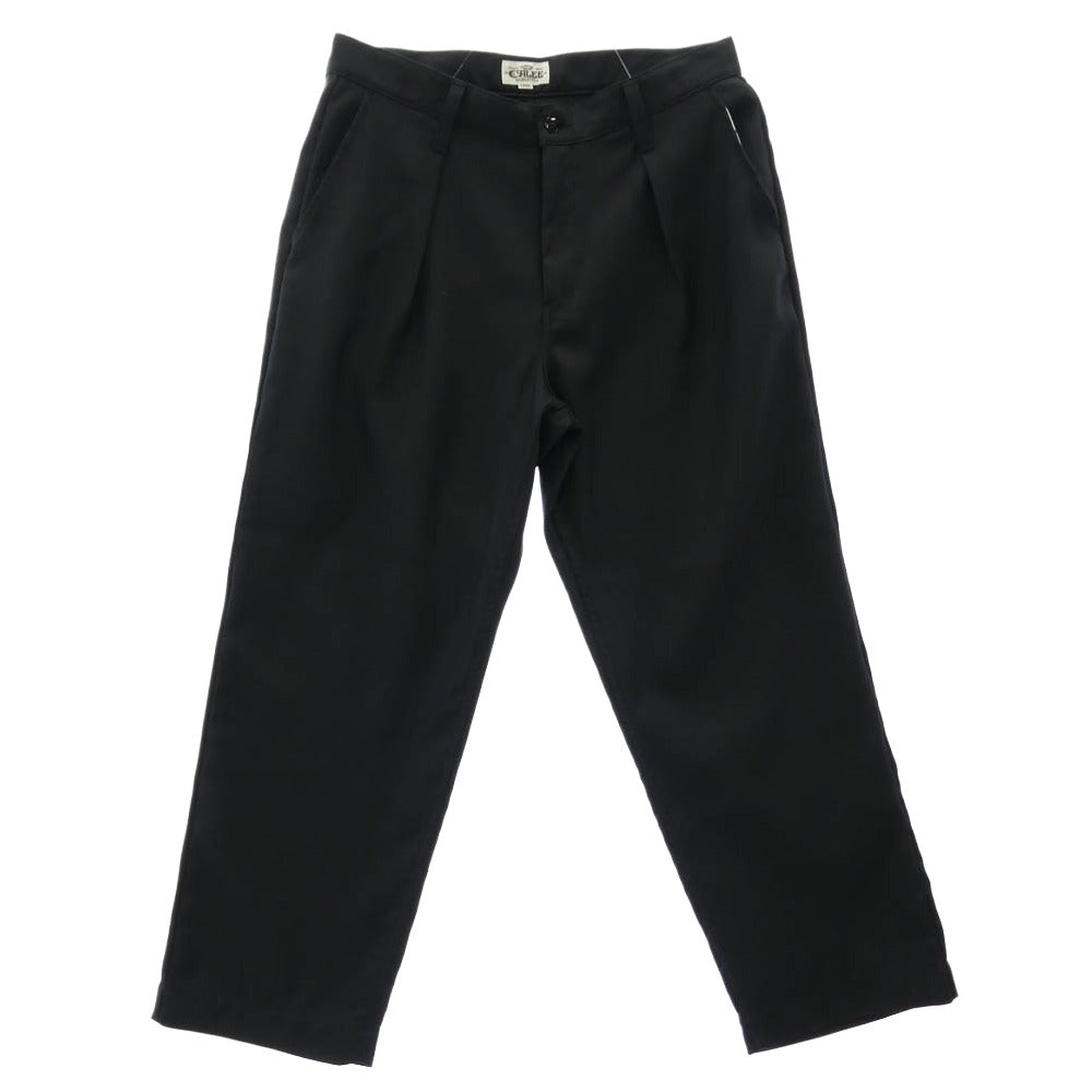 CALEE キャリー 26SS CL-26SS008 ST-P TUCK SLACKS スタプレ タック スラックス パンツ ブラック系 L【中古】 CALEE キャリー 26SS CL-26SS008 ST-P TUCK SLACKS スタプレ タック