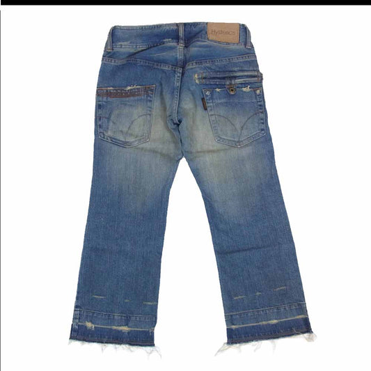 HYSTERIC GLAMOUR ヒステリックグラマー 3AP-4943 Hysterics ヒステリックス 七分丈 カットオフ ジーンズ デニムパンツ インディゴブルー系 S【中古】