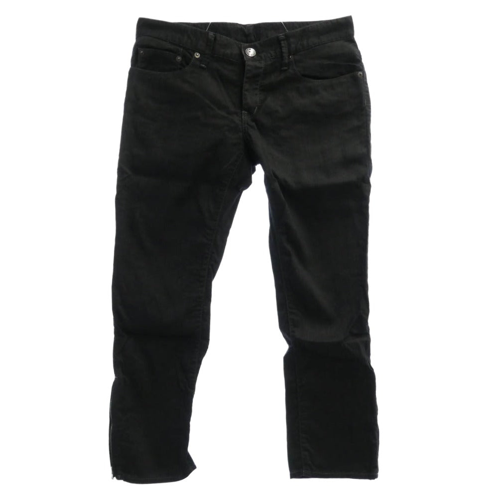 希少◆HYSTERIC GLAMOUR ペイントブラックデニム 裾ジップ HYSTERIC GLAMOUR ヒステリックグラマー 2AP-6024 裾ジップ スキニー