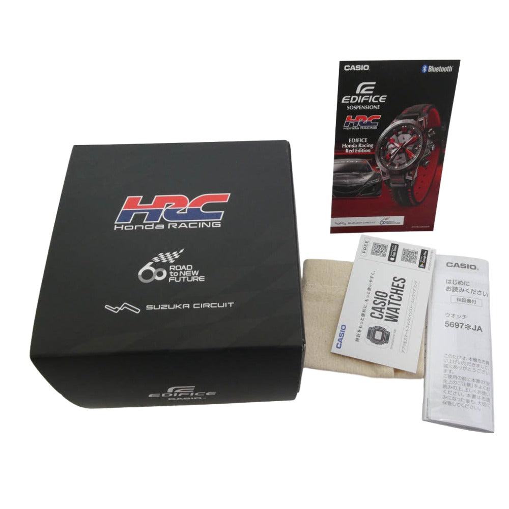 G-SHOCK ジーショック EQB-2000HR-1AJR × Honda Racing EDIFICE SOSPENSIONE エディフィス ソスペンシオーネ 鈴鹿サーキット ブラック系 レッド系【新古品】【未使用】【中古】