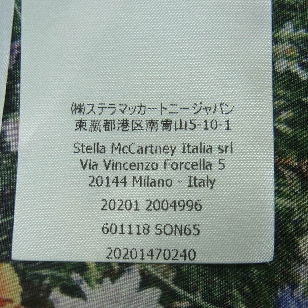 Stella McCartney ステラマッカートニー ボタニカルフラワー 花柄 キュプラ 長袖 シャツ グリーン系 38【美品】【中古】