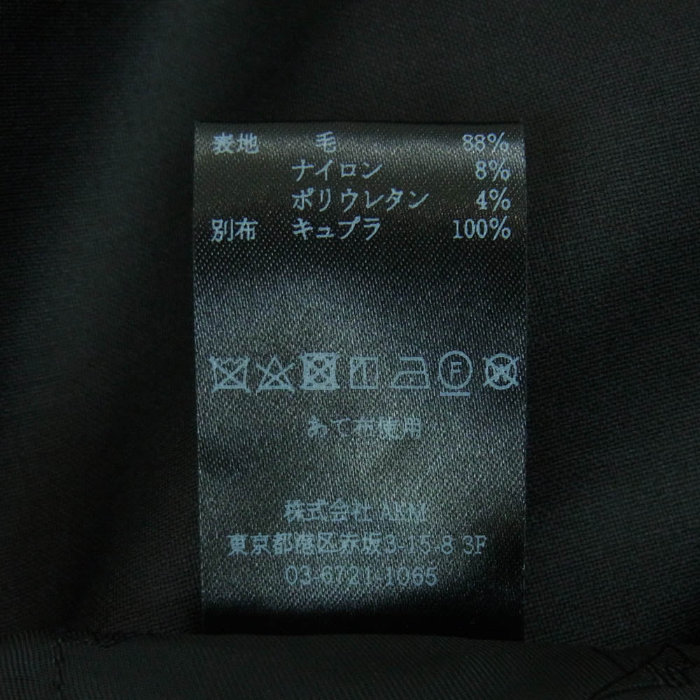 1piu1uguale3 ウノピュウノウグァーレトレ MRP637 WOL162 ROYAL SLACKS ロイヤル スラックス パンツ ブラック系 M IV 4【中古】