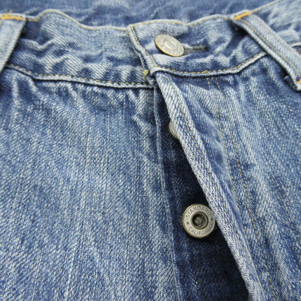 STANDARD CALIFORNIA スタンダードカリフォルニア 5P Denim Pants S901 Vintage Wash ストレート ヴィンテージウォッシュ デニムパンツ インディゴブルー系 W32【極上美品】【中古】