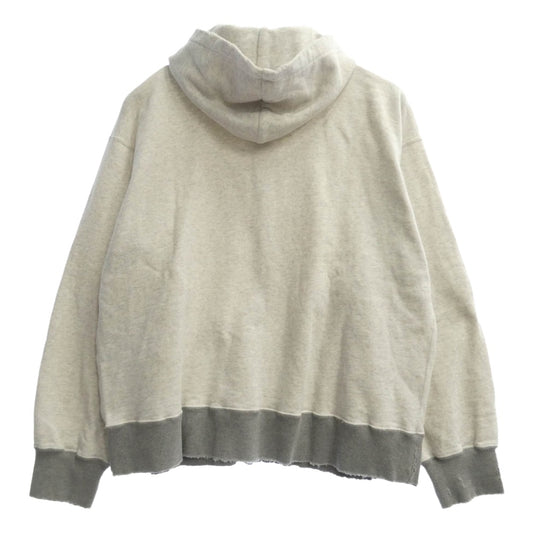 ANCELLM アンセルム 25SS ANC-CT89 ZIPUP HOODIE ダメージ加工 ジップアップパーカー グレー系 2【中古】