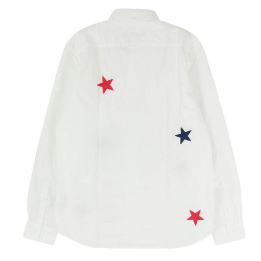 SOPHNET. ソフネット 17SS SOPH-170068 STAR EMBROIDERY B.D SHIRT スター 刺繍 ボタンダウン 長袖 シャツ ホワイト系 M【美品】【中古】