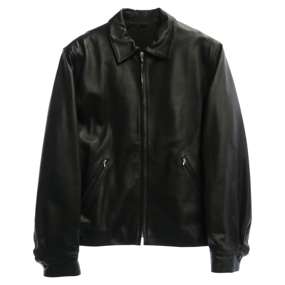 【仏製】アニエスベーオム レザー ドリズラージャケット ririジップ 1 黒 agnes b. アニエスベー homme オム ririジップ レザー ドリズラー