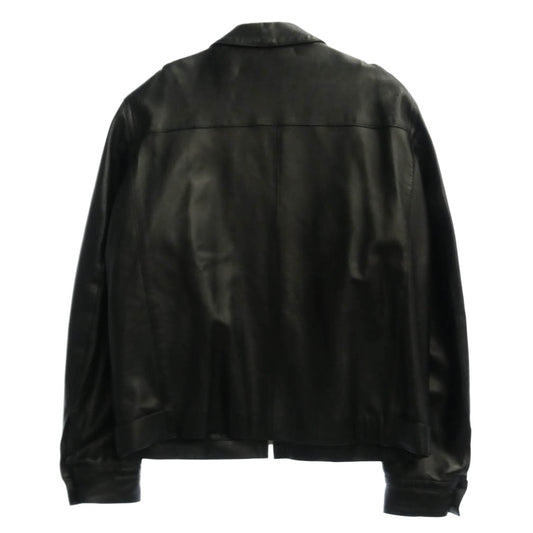 agnes b. アニエスベー homme オム ririジップ レザー ドリズラー ジャケット ブルゾン ブラック系 1【中古】