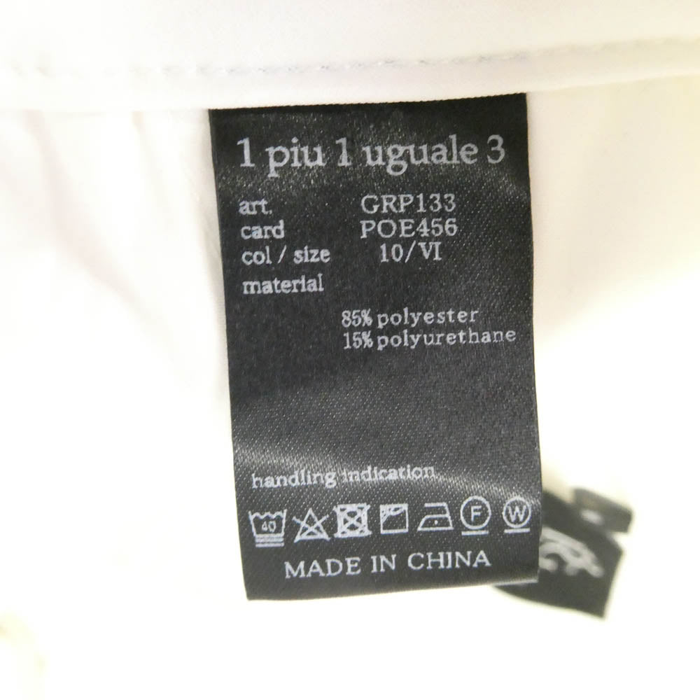 1piu1uguale3 ウノピュウノウグァーレトレ GRP133 POE456 GOLF ゴルフ FRONT POCKET SHORT PANTS フロントポケット ショートパンツ ハーフパンツ ホワイト系 6【中古】