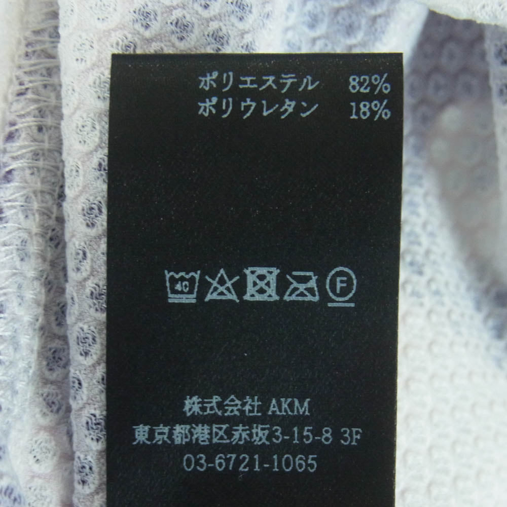 1piu1uguale3 ウノピュウノウグァーレトレ GRT120 PRY089 戸賀敬城 別注 S/S モックネック 半袖 Tシャツ ホワイト系 パープル系 5【中古】