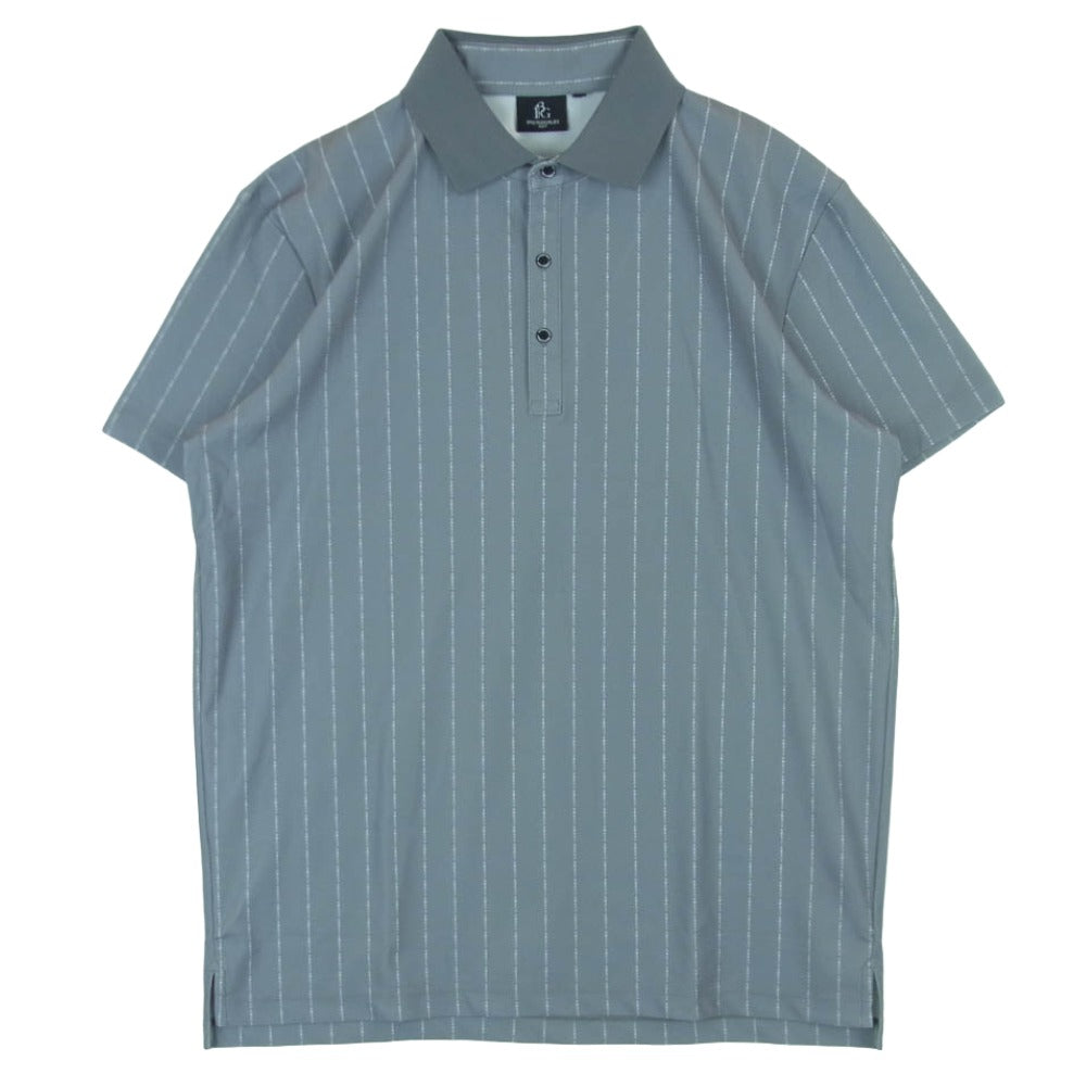 1piu1uguale3 ウノピュウノウグァーレトレ GRT202 POE454 GOLF PRODUCE BY PANZETTA GIROLAMO S/S POLO ストライプ 半袖 ポロシャツ グレー系 XL VI 6【中古】 1piu1uguale3 ウノピュウノウグァーレトレ GRT202 POE454 GOLF PRODUCE