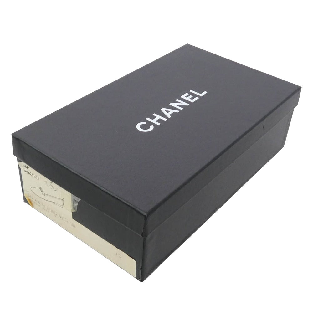 CHANEL シャネル ココマーク レザー パンプス ローファー ブラック系 39【中古】