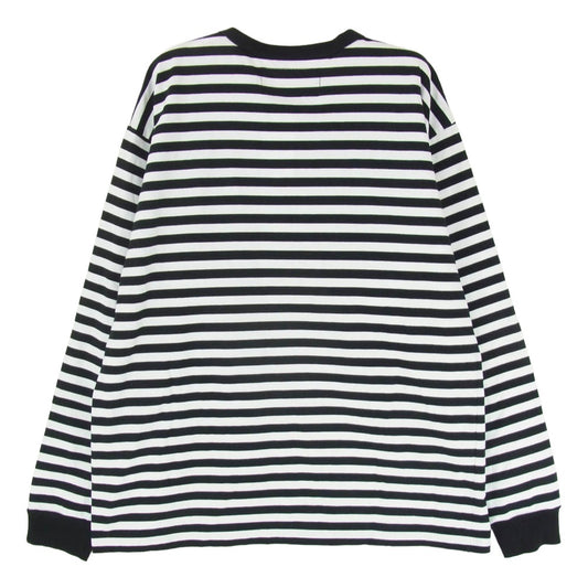 NEIGHBORHOOD ネイバーフッド 25AW EDK3JF02 agnes b. アニエスベー BODER CREWNECK LS ボーダー クルーネック 長袖 Tシャツ カットソー ブラック系 L【中古】