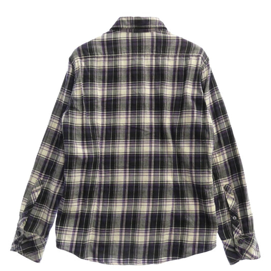BURBERRY BLACK LABEL バーバリーブラックレーベル BMW21-108-36 チェック 長袖 シャツ パープル系 2【中古】