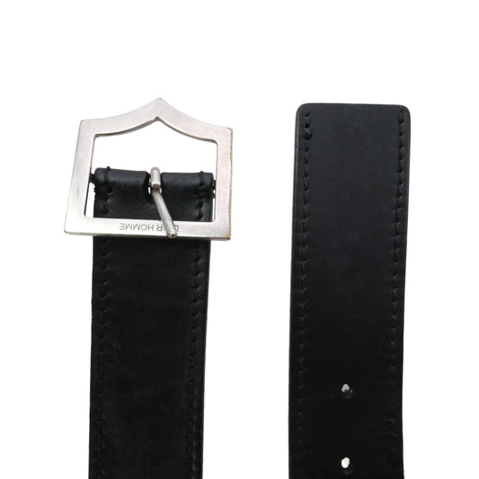 DIOR HOMME ディオールオム 05ss エディ期 Dバックル レザー ベルト ブラック系 85【中古】