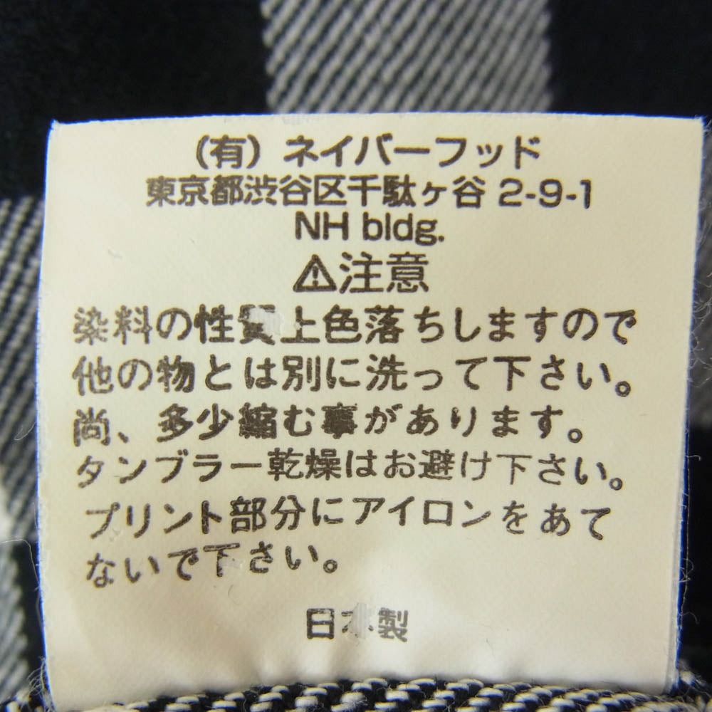 NEIGHBORHOOD ネイバーフッド DCNH-SH-W12 チェック バックプリント コットン 長袖 シャツ ブラック系 S【中古】