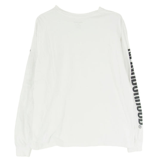 NEIGHBORHOOD ネイバーフッド 袖ロゴ プリント 長袖 Tシャツ ホワイト系 M【中古】