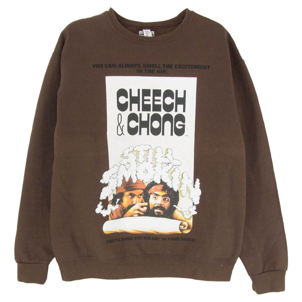 WACKO MARIA ワコマリア Cheech & Chong STILL SMOKIN CREW NECK SWEAT SHIRT チーチアンドチョン クルーネック スウェット  トレーナー ブラウン系 M【中古】 WACKO MARIA ワコマリア Cheech & Chong STILL SMOKIN CREW NECK