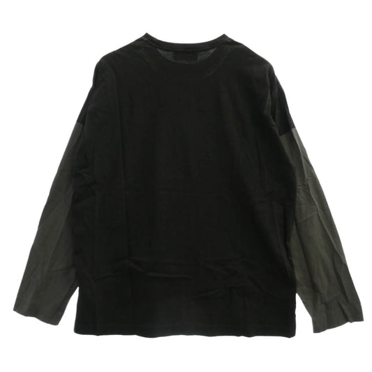 Supreme シュプリーム × STONE ISLAND ストーンアイランド 23AW L/S Top ロングスリーブ Tシャツ 長袖 ブラック系 カーキ系 L【中古】
