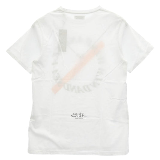 WIND AND SEA ウィンダンシー WDS-SAT-2S-01 × SATURDAYS SURF サタデーズサーフ フロントプリント Tシャツ 半袖カットソー ホワイト系 M【新古品】【未使用】【中古】