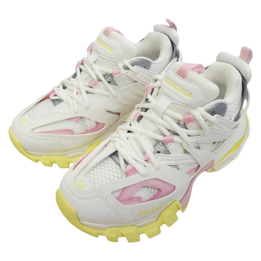 BALENCIAGA バレンシアガ 542436 W3AC4 track trainer トラック スニーカー ホワイト系 38【新古品】【未使用】【中古】