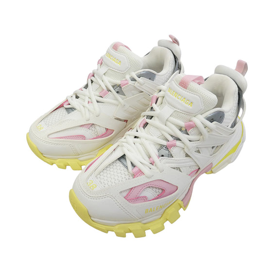 BALENCIAGA バレンシアガ 542436 W3AC4 track trainer トラック スニーカー ホワイト系 38【新古品】【未使用】【中古】