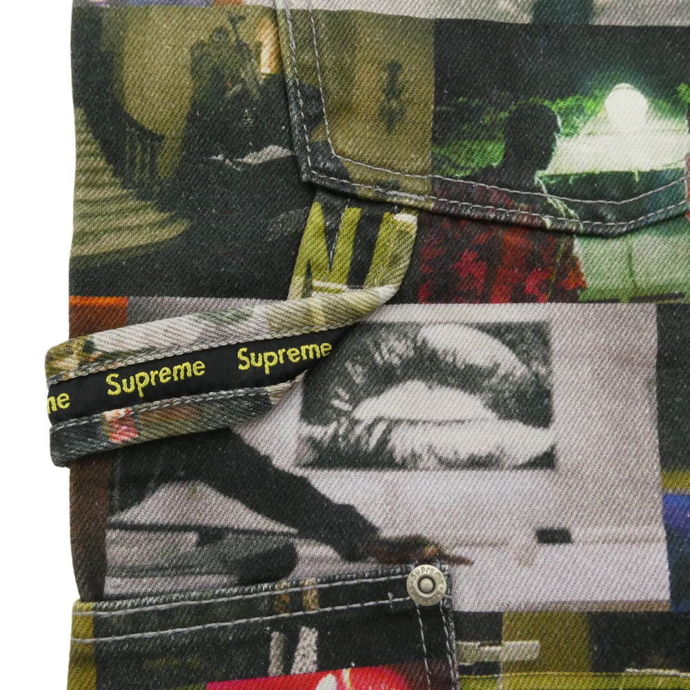 Supreme シュプリーム 21AW Nas and DMX Collage Double Knee Denim Painter Pant Nas アンド DMX コラージュ ダブル ニー デニム ペインター パンツ マルチカラー系 36【新古品】【未使用】【中古】