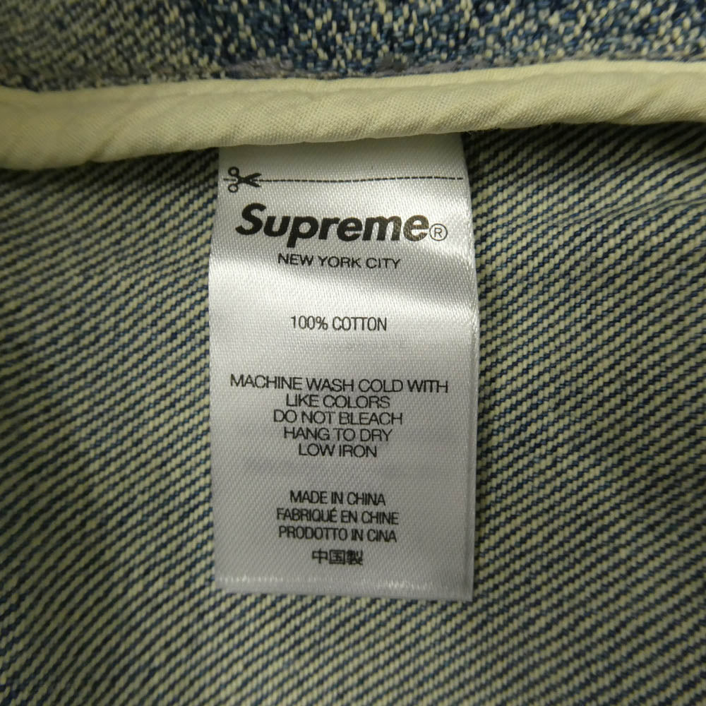 Supreme シュプリーム 21AW John Coltrane A Love Supreme Denim Harrington ジョン コルトレーン ア ラブ シュプリーム デニム ハリントン デニムジャケット インディゴブルー系 S【新古品】【未使用】【中古】
