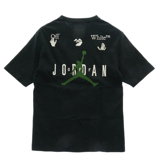 NIKE ナイキ OFF-WHITE オフホワイト DM0062-010 ? JORDAN BRAND ? Off-White オフホワイト 21AW SS Tee Tシャツ カットソー ロゴ刺繍 半袖 Tシャツ ブラック系 S【中古】