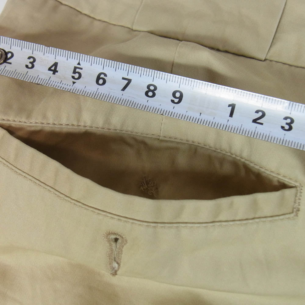 MAISON MARTIN MARGIELA メゾンマルタンマルジェラ 13AW S50KA0267 ボタンフライ コットン パンツ ベージュ系 44【中古】