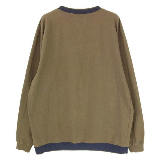 WTAPS ダブルタップス 20SS 201ATDT-CSM35 SNEAK PEAK TEE COTTON スネーク ピーク ロングスリーブ 長袖 Tシャツ カーキ系 X03【中古】