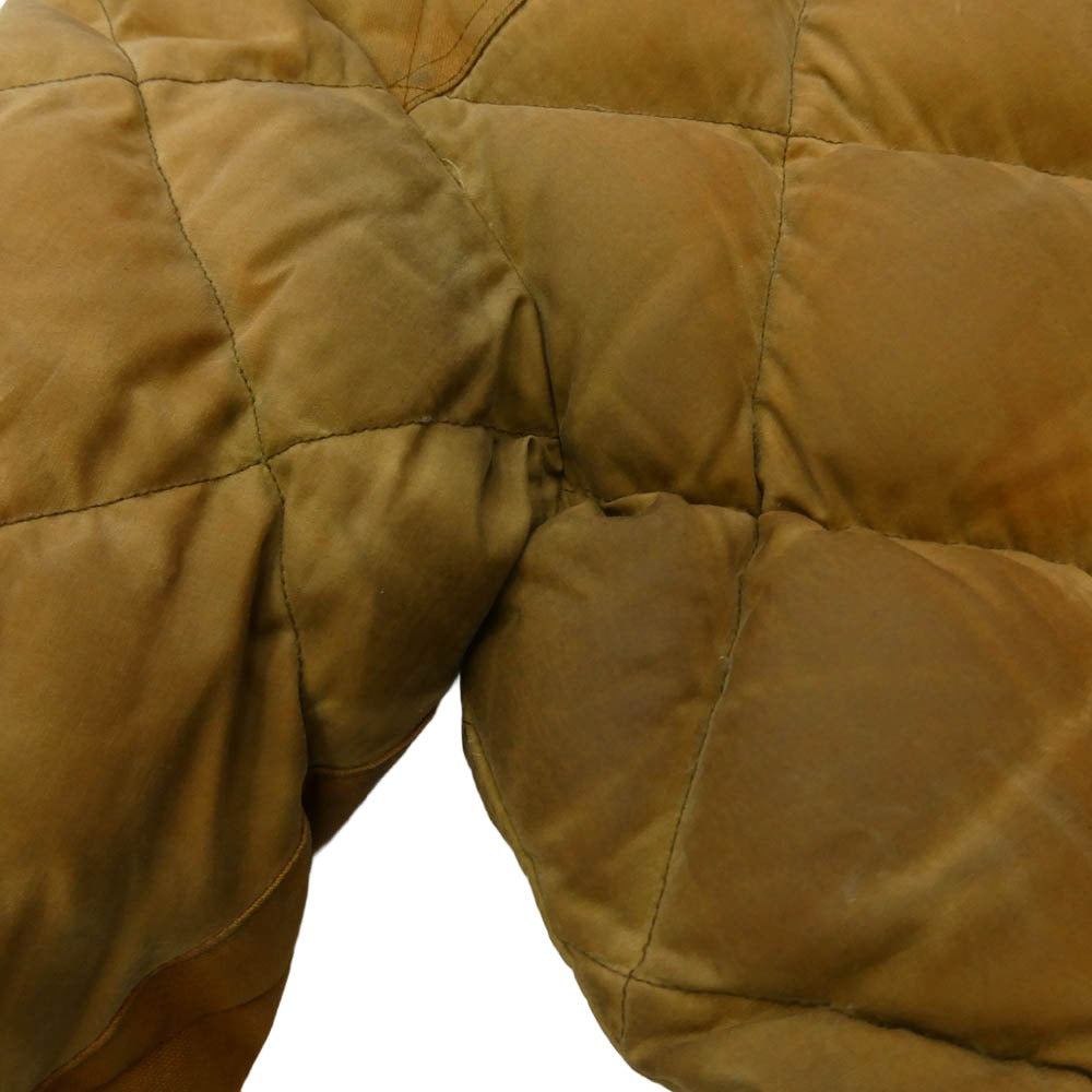 Nigel Cabourn ナイジェルケーボン 8021230050 × Eddie Bauer エディーバウアー GEDDES PARKER ドライワックスコーティング フード付き コヨーテ ファー付き ダウンジャケット 46 ライトブラウン系 46【中古】