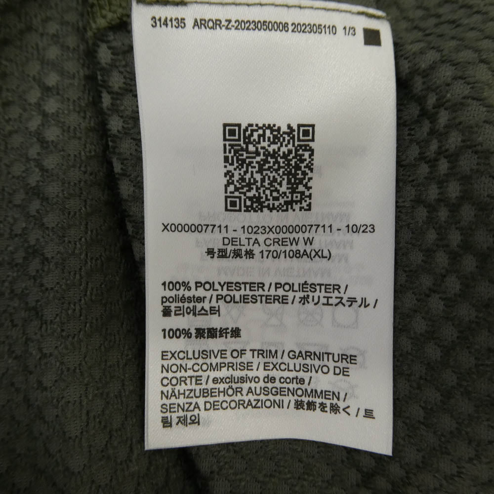 ARC'TERYX アークテリクス X000007711 Delta Crew W デルタ クルー ウィメンズ フリース クルーネック カットソー カーキ系 XL【新古品】【未使用】【中古】