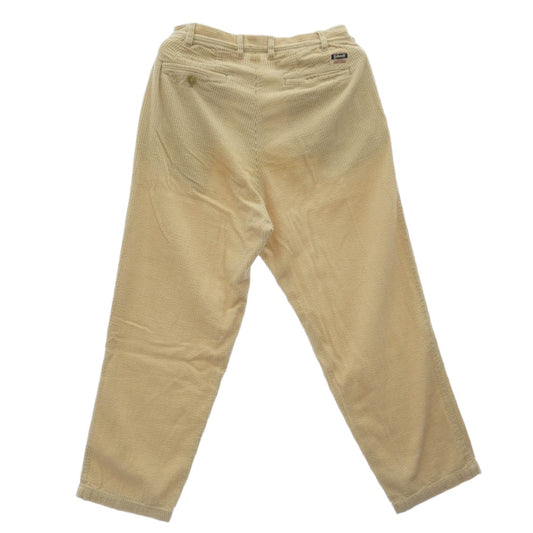 schott ショット 3116040 CORDUROY DOUBLE PLEATS WIDE PANTS コーデュロイ 2タック ワイド パンツ ベージュ ベージュ系 M【中古】