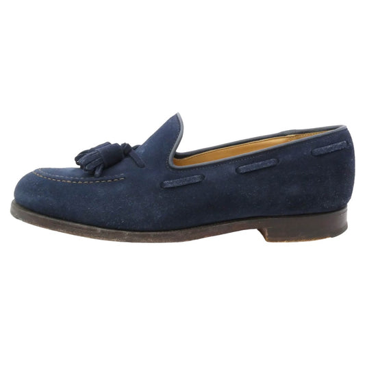 CROCKETT&JONES クロケットアンドジョーンズ 9376 CAVENDISH2 キャベンディシュ2 スエード タッセル ローファー ネイビー系 7.5E【中古】
