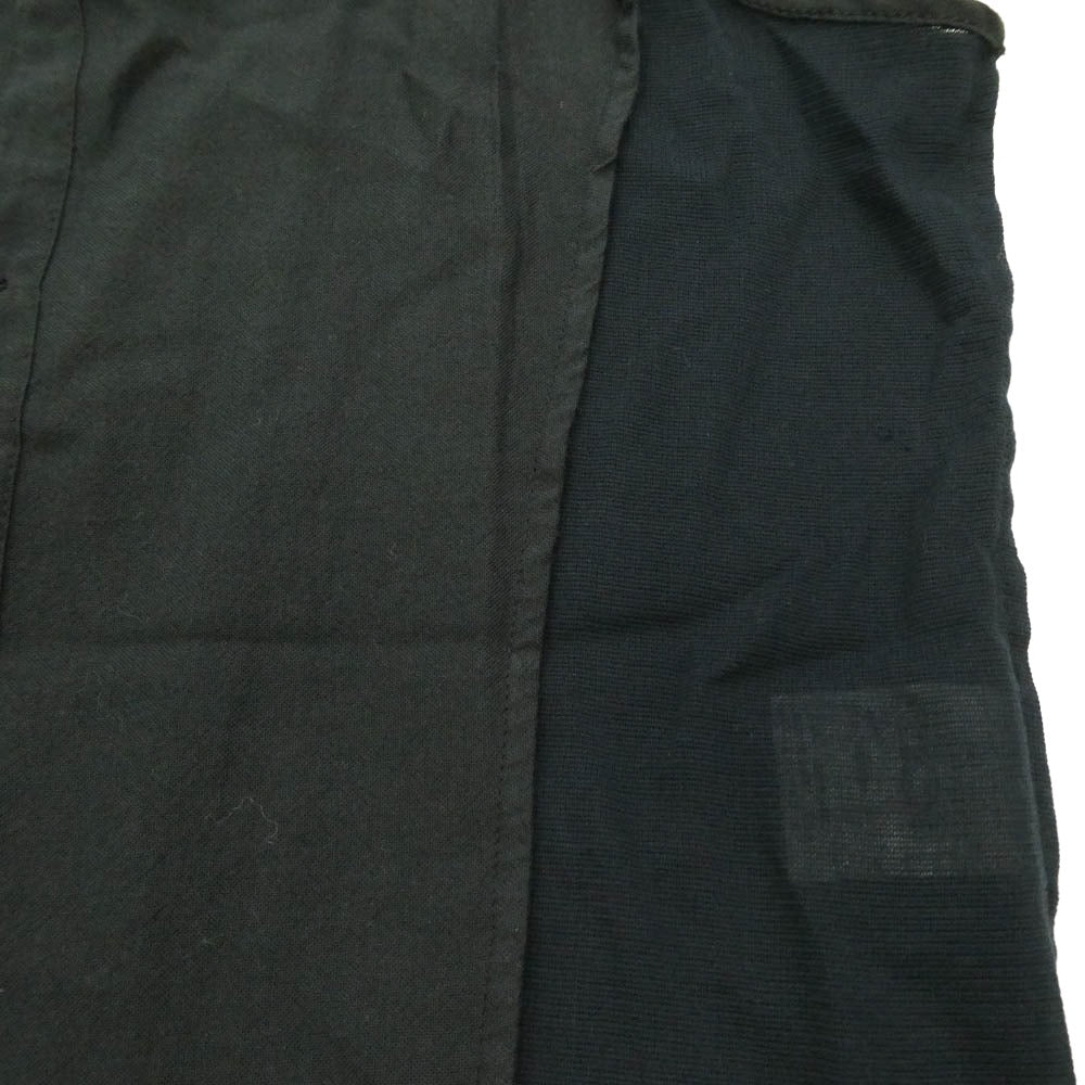 ANN DEMEULEMEESTER アンドゥムルメステール 4201 M 352-01-14006 本人期 ノースリーブ カーディガン ベスト ブラック系 XS【中古】