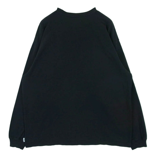 WTAPS ダブルタップス 23SS 232ATDT-CSM06 AII01 LS COTTON 胸ロゴ 刺繍 ワンポイント 長袖 カットソー Tシャツ ダークグレー系 黒に近いダークグレー系 02【中古】
