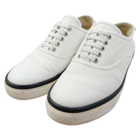 HERMES エルメス レザー ローカットスニーカー ホワイト系 36.5【中古】