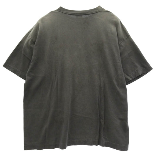 SAINT MICHAEL セントマイケル 25AW SM-HR1-0000-013 MULATED SS TEE マルチカラー ヴィンテージ加工 プリント 半袖 Tシャツ チャコール系 XXL【美品】【中古】