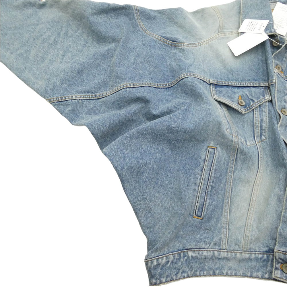 doublet ダブレット 25AW 25AW24BL235 DISTORTED CUTTING DENIM JACKET カッティング Gジャン デニムジャケット ライトブルー系 M【美品】【中古】