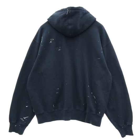 Supreme シュプリーム MM6 エムエムシックス 26SS x MM6 Maison Margiela エムエムシックス マルジェラ Box Logo Zip Up Hooded Sweatshirt ボックスロゴ ジップアップ フーディー パーカー ダークネイビー系 XL【中古】