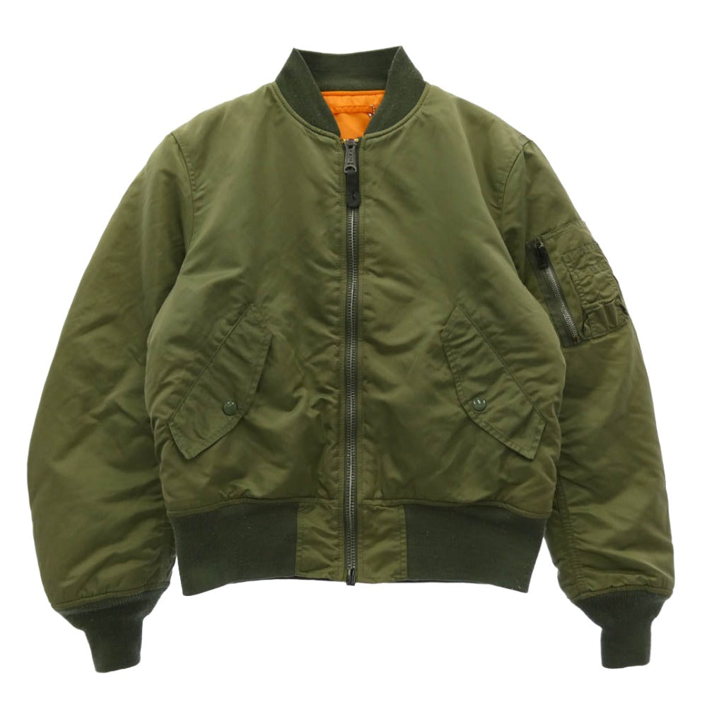 ALPHA アルファ フライト MA1 ジャケット ブルゾン カーキ系 S【中古