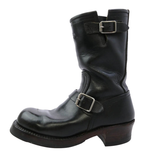 LOST CONTROL ロストコントロール ENGINEER BOOTS 茶芯 エンジニア ブーツ ブラック系 7.5【中古】
