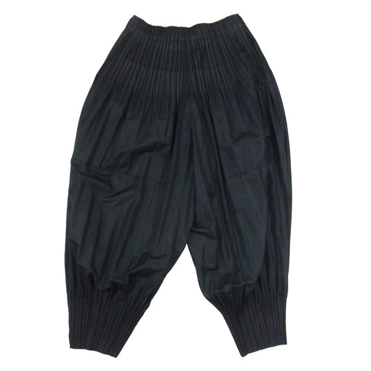 PLEATS PLEASE プリーツプリーズ イッセイミヤケ PP55-JF402 プリーツ加工 FLUFFY BASICS フラッフィー パンツ ブラック系 1【中古】