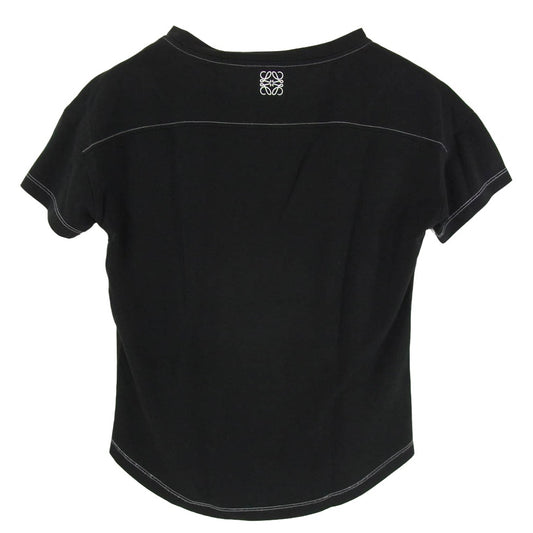LOEWE ロエベ 19SS S6199401CR バック アナグラム ロゴ カットソー Tシャツ 半袖 ブラック系 S【中古】