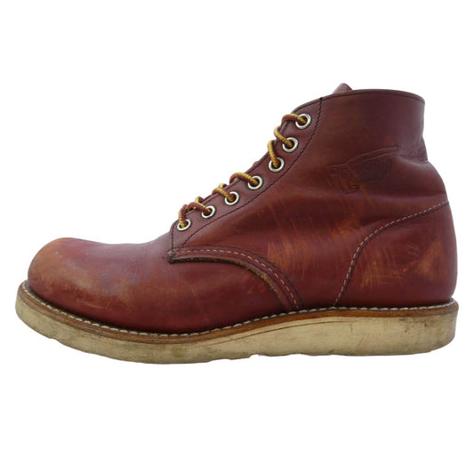 RED WING レッドウィング 9105 USA製 6INCH ROUND TOE BOOT 6インチ アイリッシュセッター ラウンドトゥ ブーツ ブラウン系 25.5cm【中古】