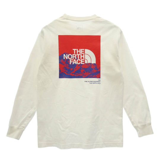 THE NORTH FACE ノースフェイス NT32231 L/S SLEEVE GRAPHIC T ロングスリーブ グラフィック 長袖 Tシャツ ホワイト系 M【中古】